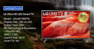 LG 108cm (43 inch) Ultra HD (4K) LED Smart TV (43UM7780PTA)