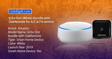 Echo Dot (White) bundle with OakRemote for A/C & TV control